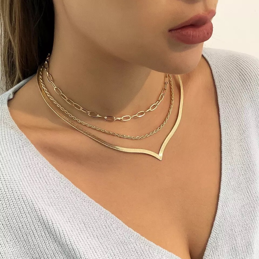 “Weekender" Minimalist Choker Business Casual-Weekend Gold Silver Gift Necklace - Picture 8 of 10